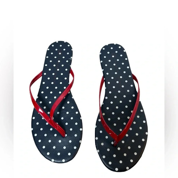 LC Lauren Conrad Shoes - LC Lauren Conrad Red, White and Blue Flip Flops Size 8